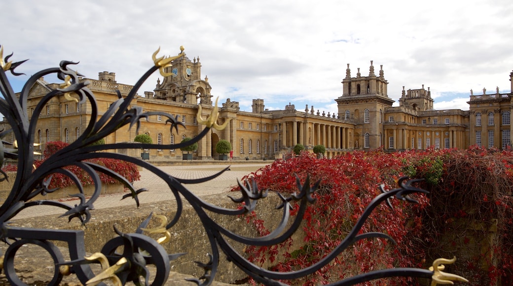 Blenheim Palace som inkluderar historisk arkitektur, chateau eller palats och historiska element