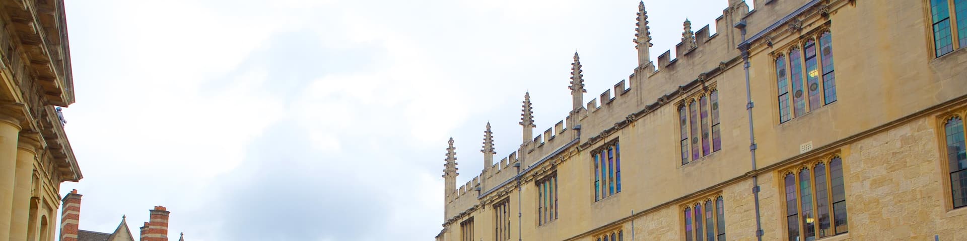 Bodleian Library showing heritage elements, a square or plaza and heritage architecture