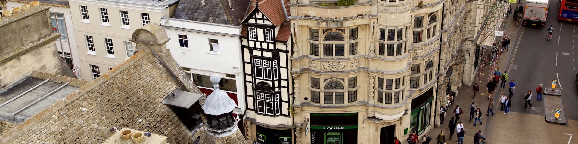 Carfax Tower which includes street scenes and heritage elements