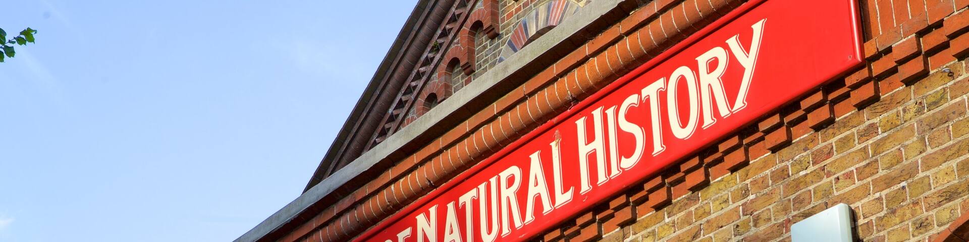 Booth Museum of Natural History featuring signage