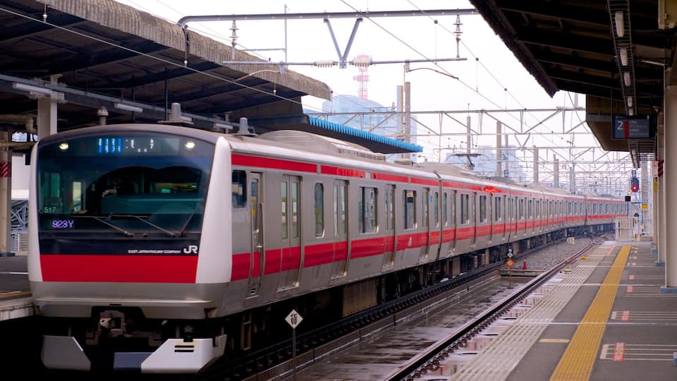 Makuhari showing railway items