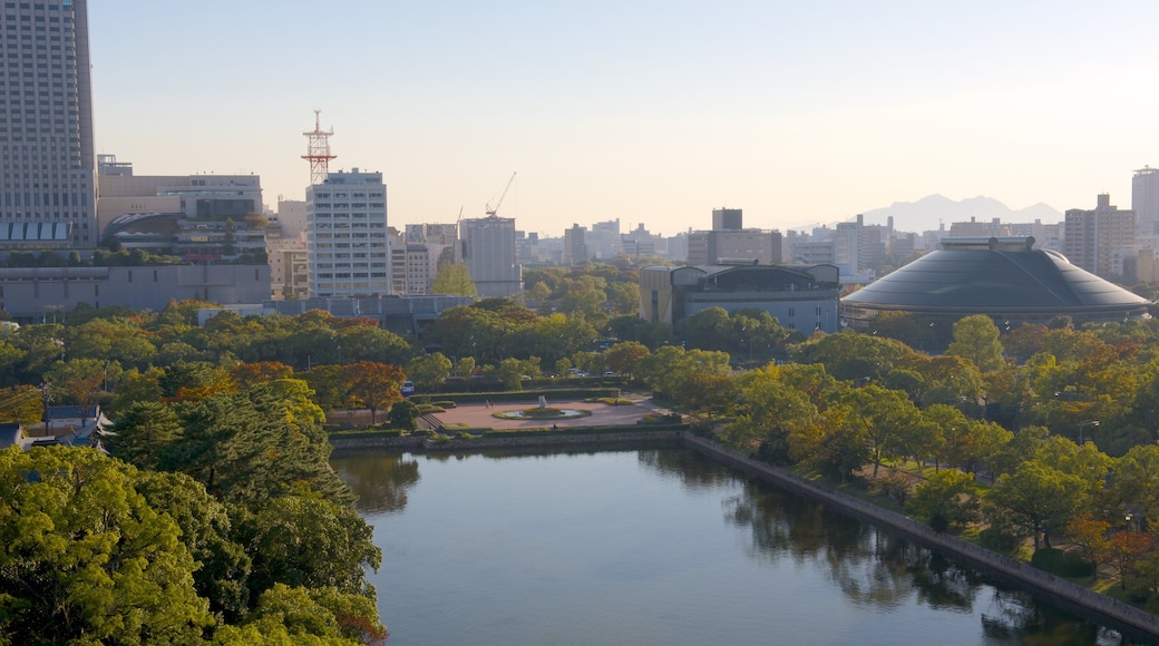 Hiroshima Castle featuring a city