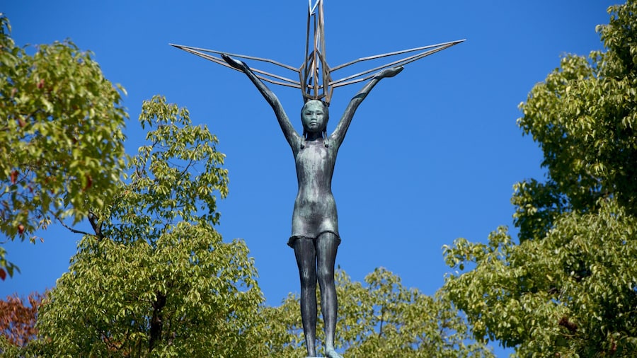 Children\'s Peace Monument featuring a memorial and a statue or sculpture