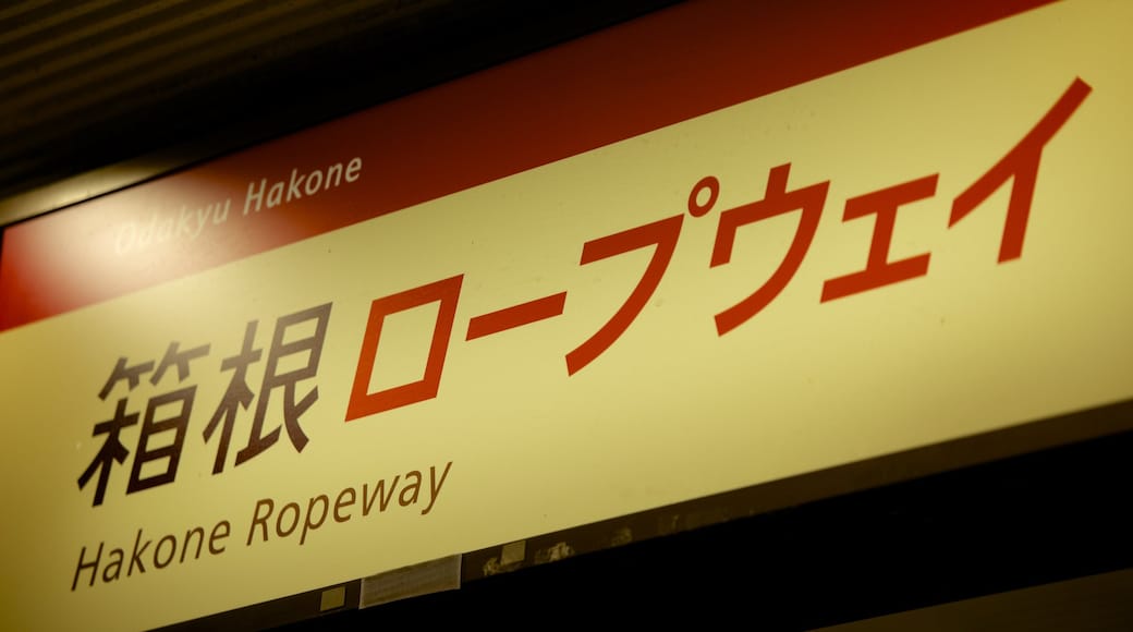 Hakone showing signage