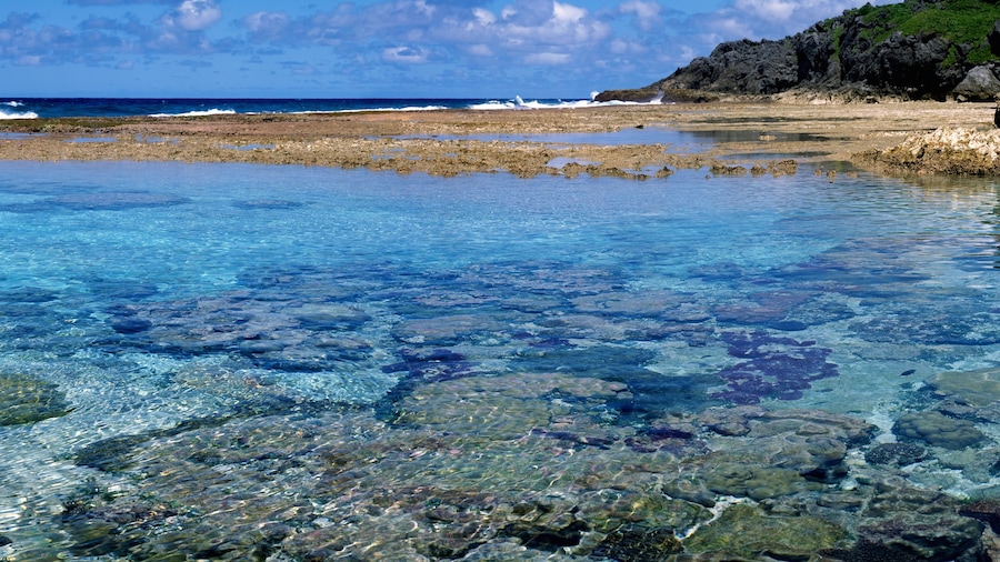 Hikutavake que incluye arrecifes coloridos