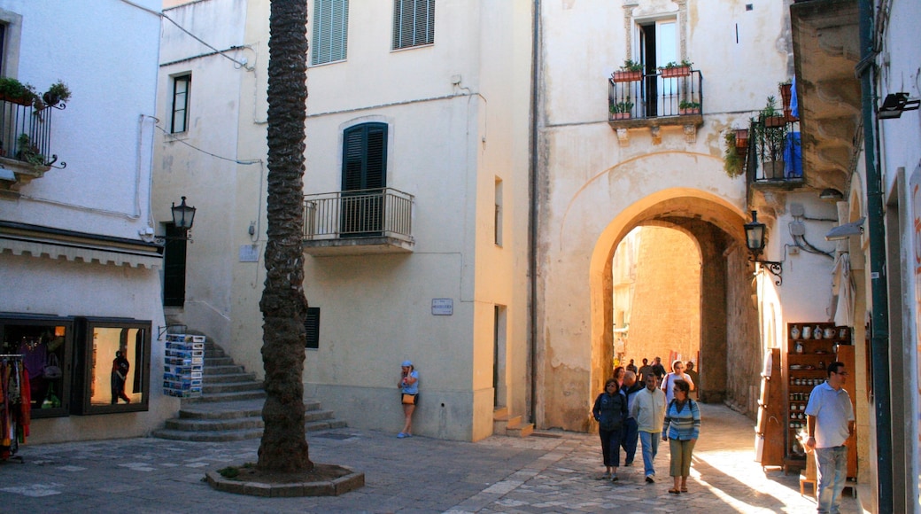 Lecce featuring street scenes as well as a large group of people