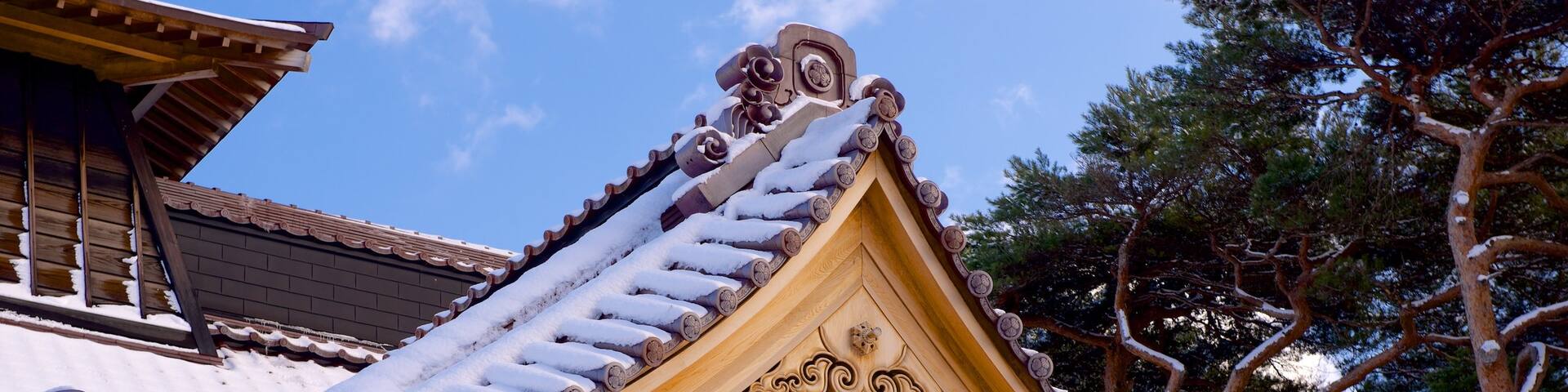 Fort Goryokaku featuring a temple or place of worship