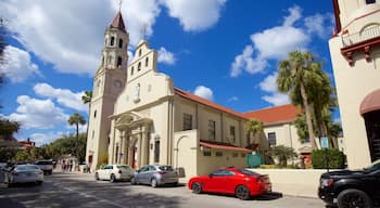 Cathedral Basilica of St. Augustine featuring heritage elements and a church or cathedral