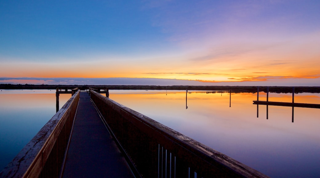 St. Augustine Lighthouse and Museum showing general coastal views and a sunset