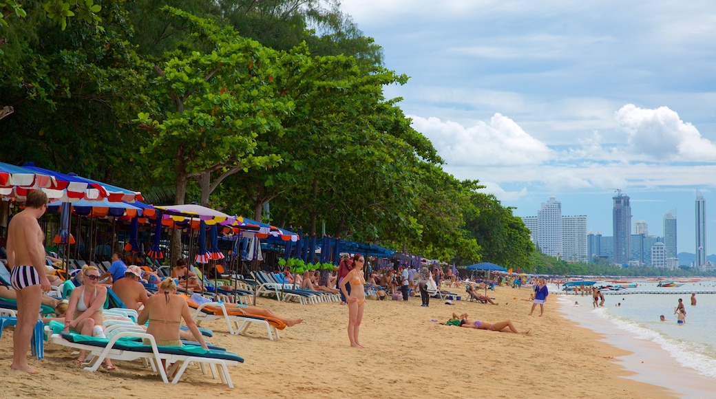 Dongtan Beach which includes a sandy beach as well as a large group of people