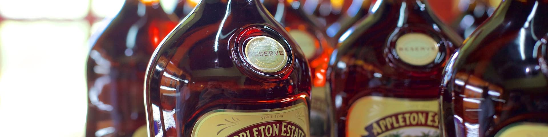 Appleton Estate featuring drinks or beverages