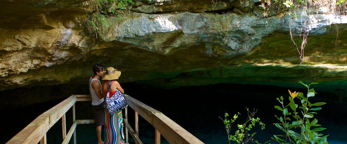 Ben\'s Cave showing views as well as a couple