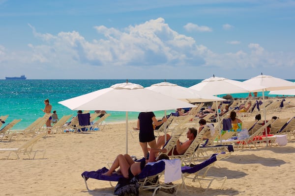 Lucaya Beach featuring a luxury hotel or resort, general coastal views and a sandy beach