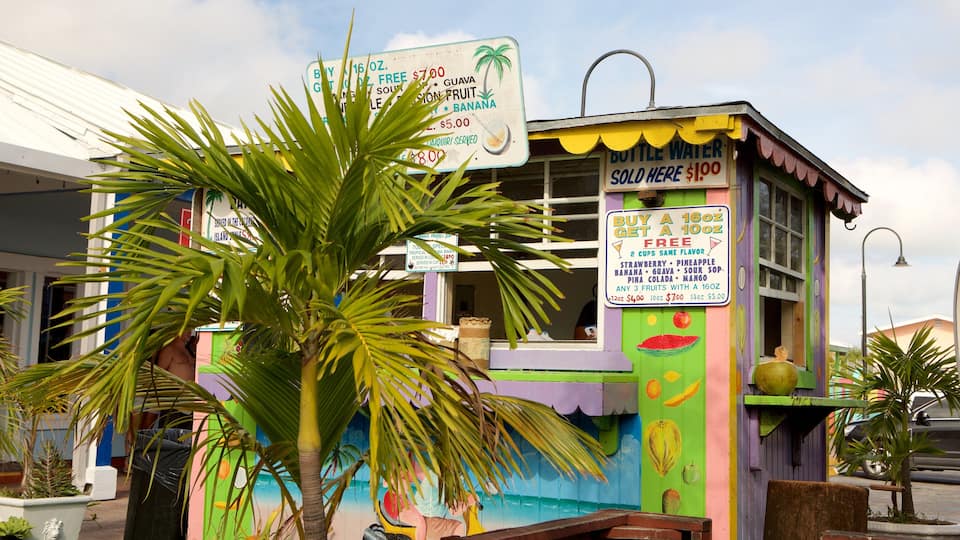 Port Lucaya Marketplace caracterizando sinalização e compras