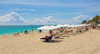 Lucaya Beach showing a luxury hotel or resort, general coastal views and a sandy beach