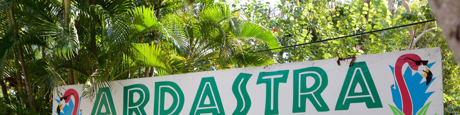 Ardastra Gardens, Zoo and Conservation Center das einen Beschilderung