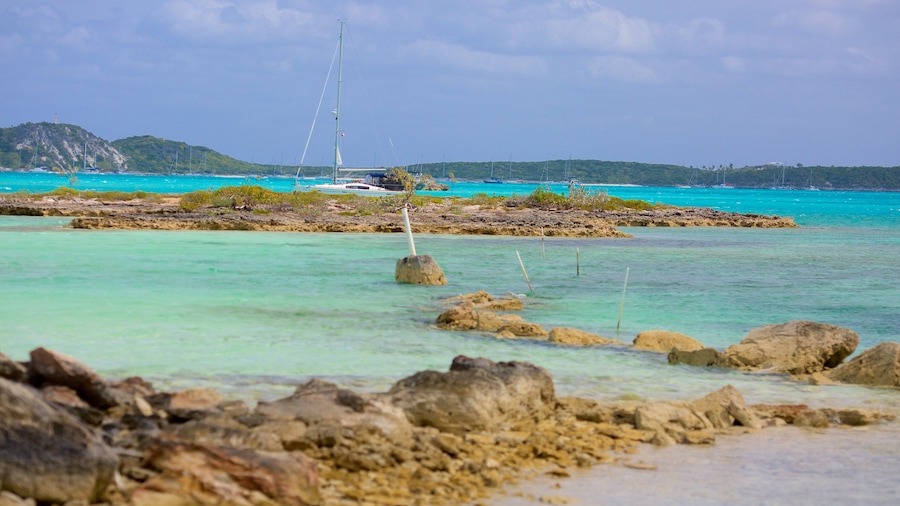 Palm Bay Beach which includes a bay or harbour