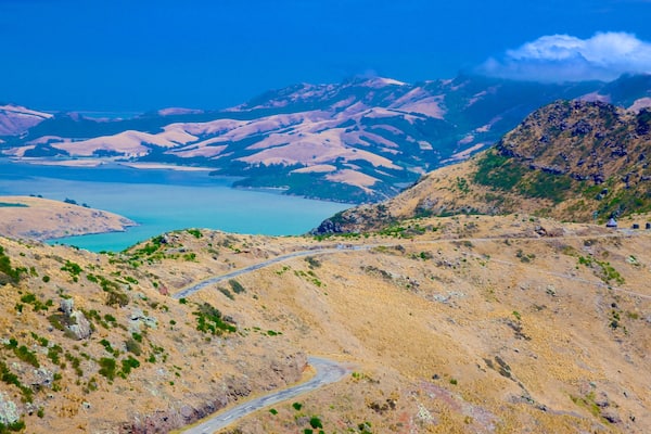 Christchurch Gondola which includes general coastal views, mountains and landscape views