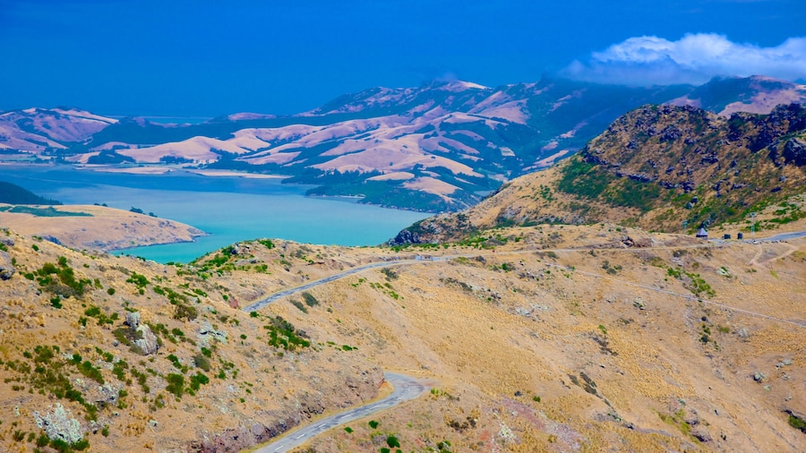 Christchurch Gondola có tính năng những ngọn núi, cảnh bờ biển và phong cảnh