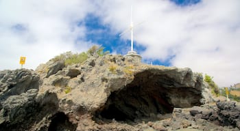 Cave Rock showing caves