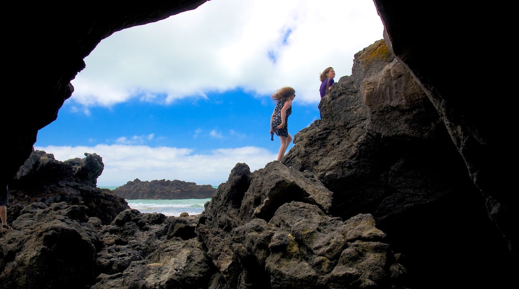 Cave Rock which includes caves