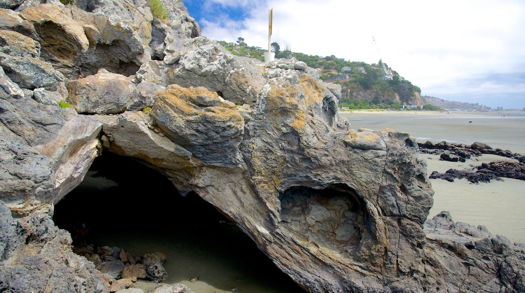 Cave Rock showing caves