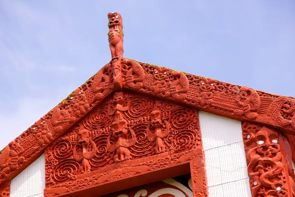 Dunedin showing a church or cathedral and indigenous culture