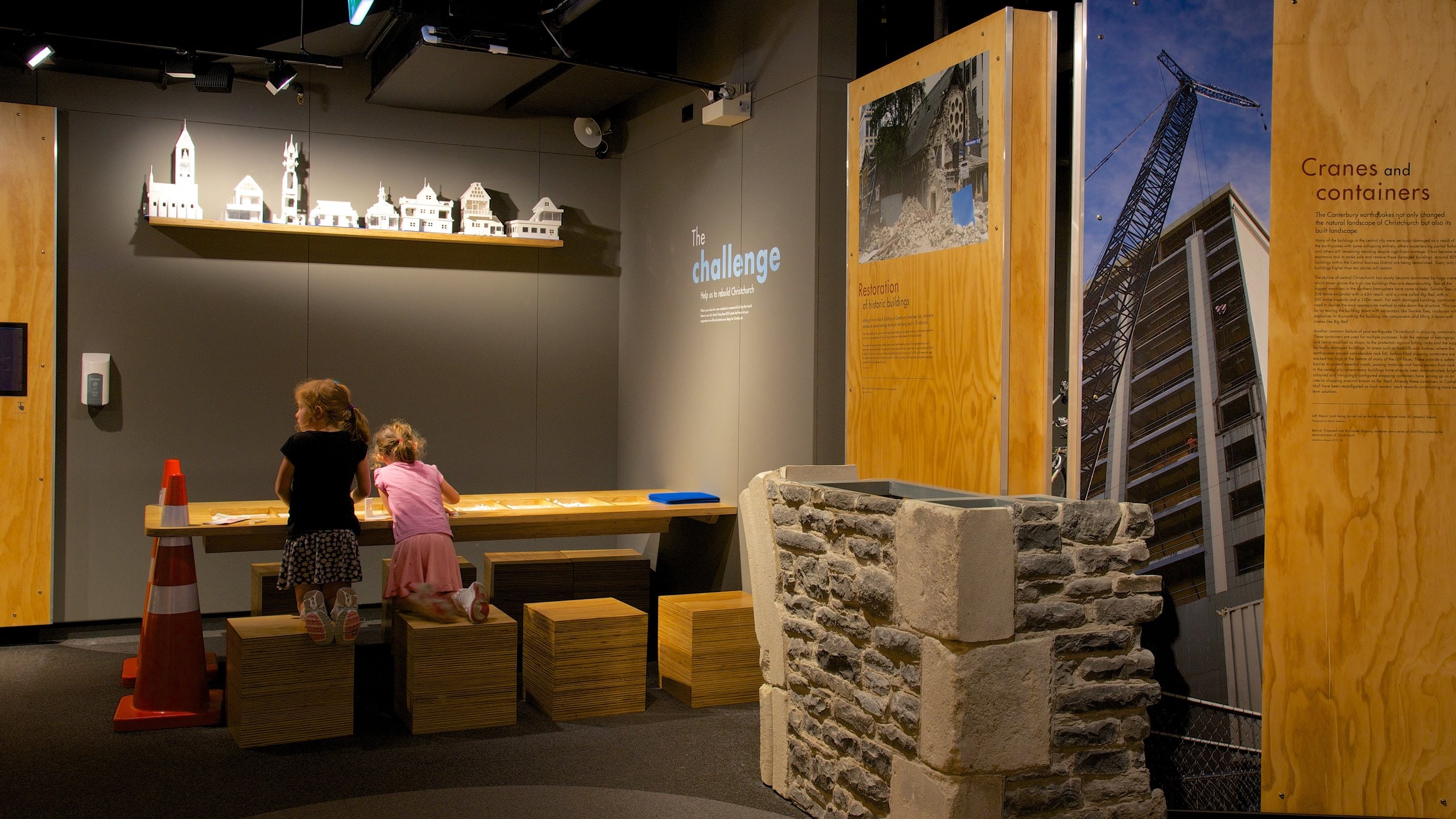 Christchurch featuring interior views as well as children