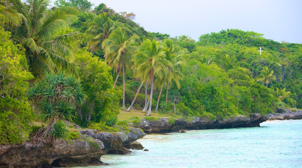 Lifou featuring tropical scenes and rugged coastline