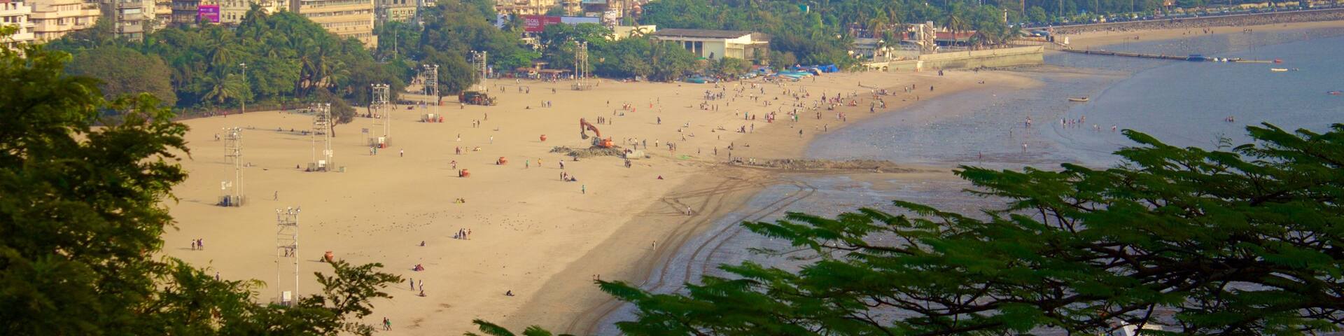 Kamala Nehru Park featuring central business district, landscape views and a sandy beach