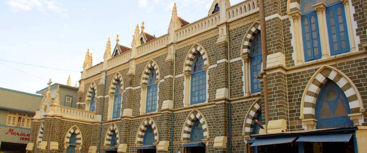 Mt. Mary Church showing heritage elements as well as a large group of people