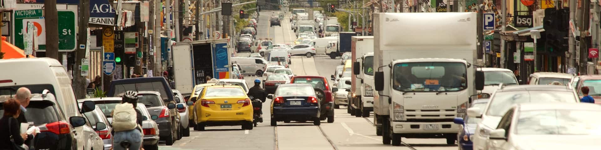 Fitzroy which includes street scenes
