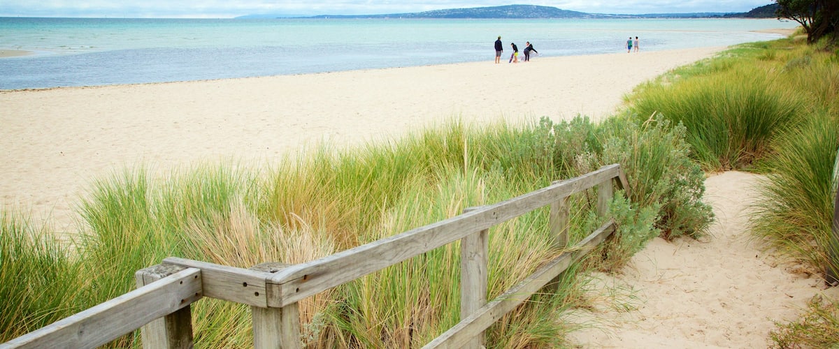 Rosebud showing a sandy beach