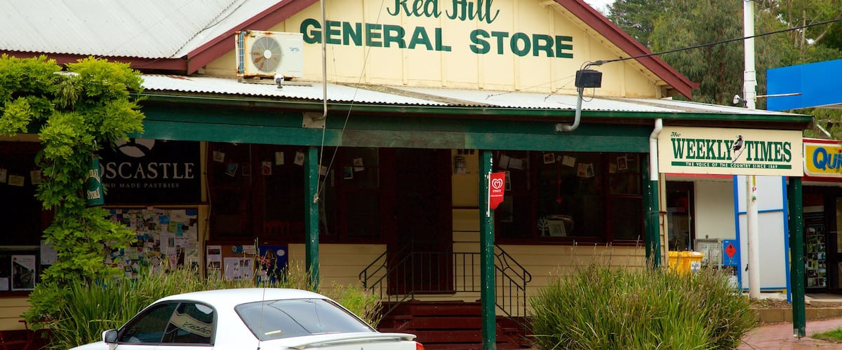 Red Hill showing heritage elements and signage