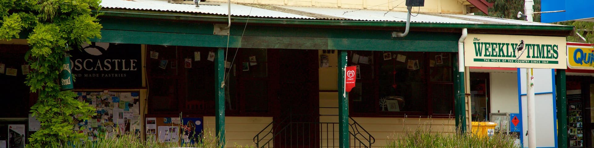 Red Hill showing signage and heritage elements