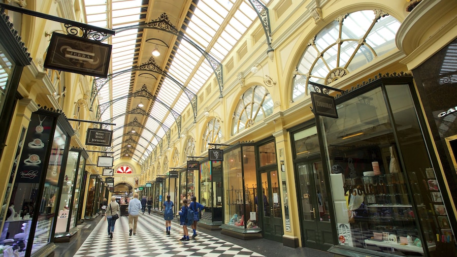 Royal Arcade caratteristiche di vista interna e shopping