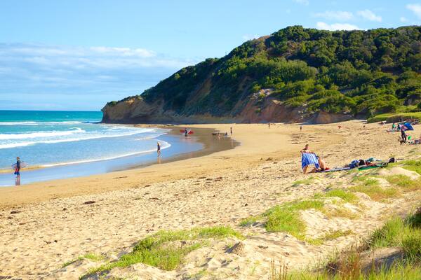 Great Ocean Road featuring a sandy beach and a bay or harbour