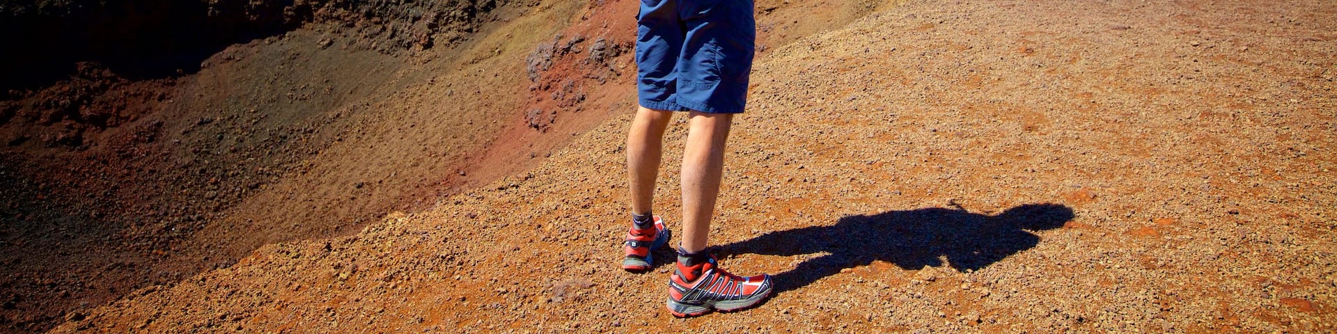 Piton de la Fournaise showing tranquil scenes as well as an individual male