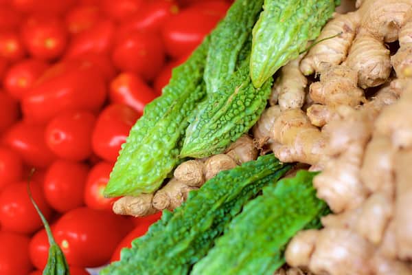 La Réunion montrant nourriture