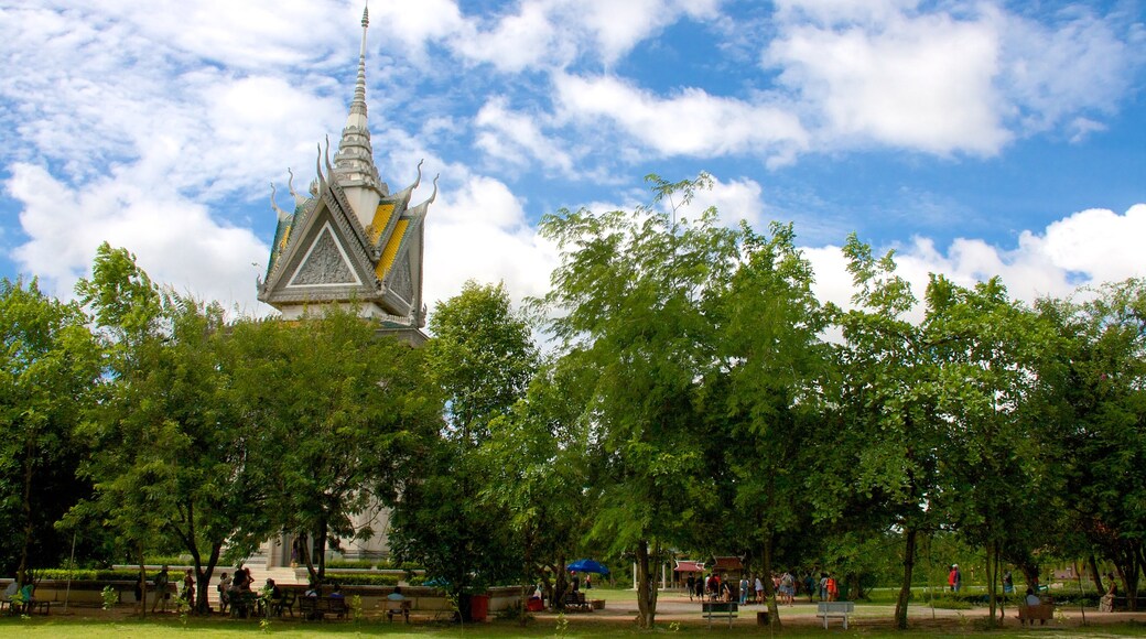 Choeung Ek Genocidal Center showing a garden