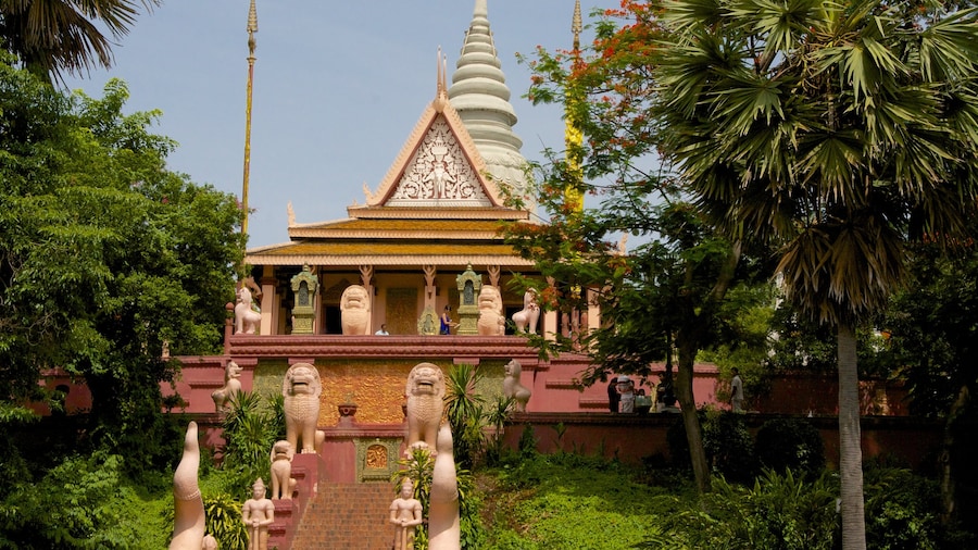 Wat Phnom toont een tempel of gebedshuis