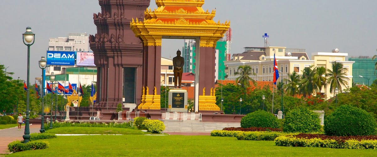 Cambodia which includes a monument and a garden