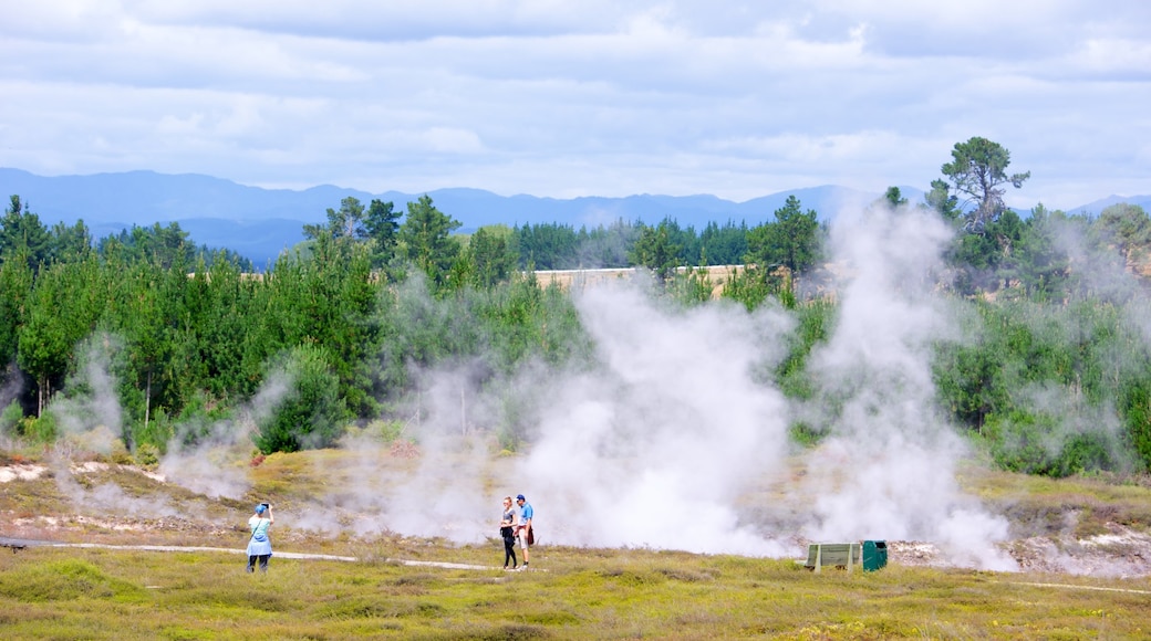 Craters of the Moon featuring mist or fog and tranquil scenes