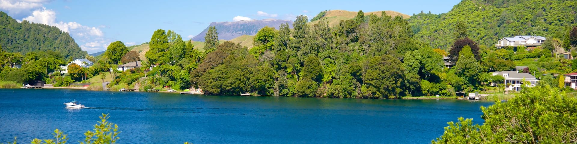 Lake Okareka showing a lake or waterhole