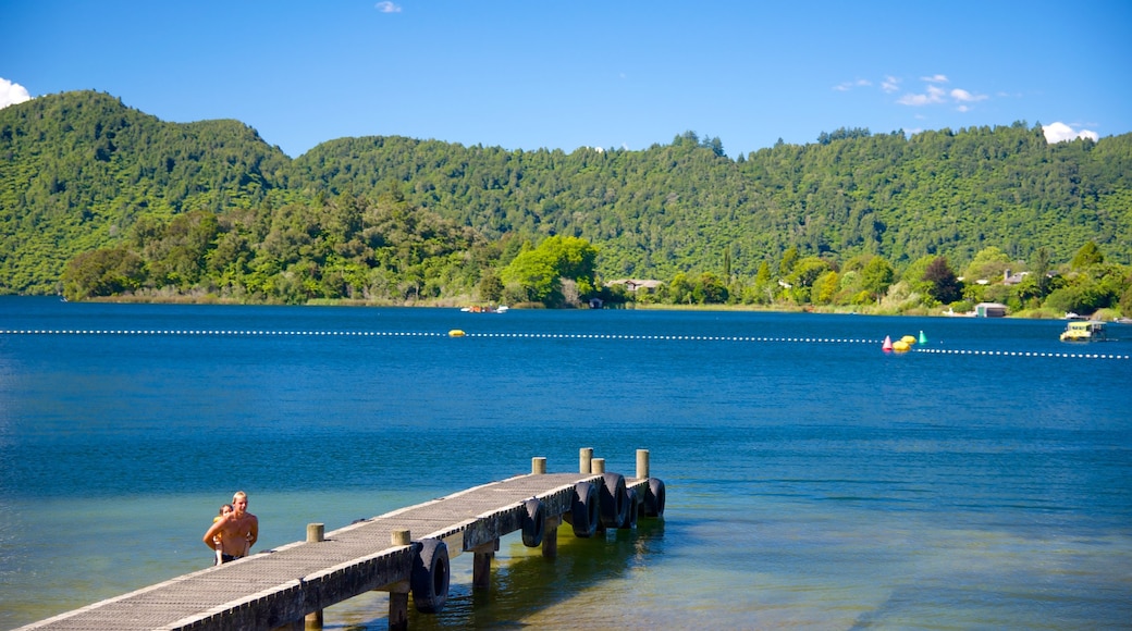 Lake Okareka featuring a lake or waterhole