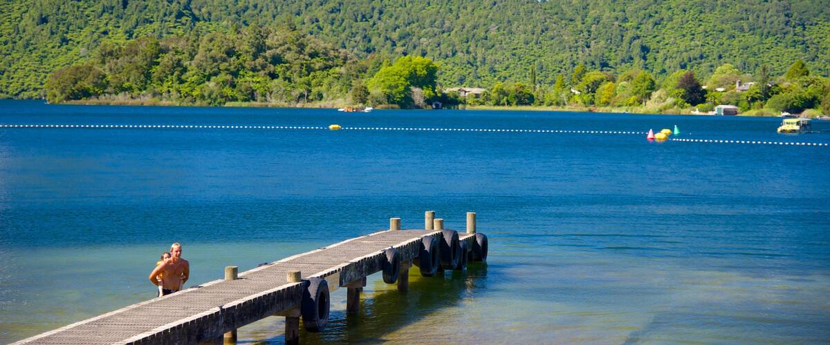 Lake Okareka featuring a lake or waterhole