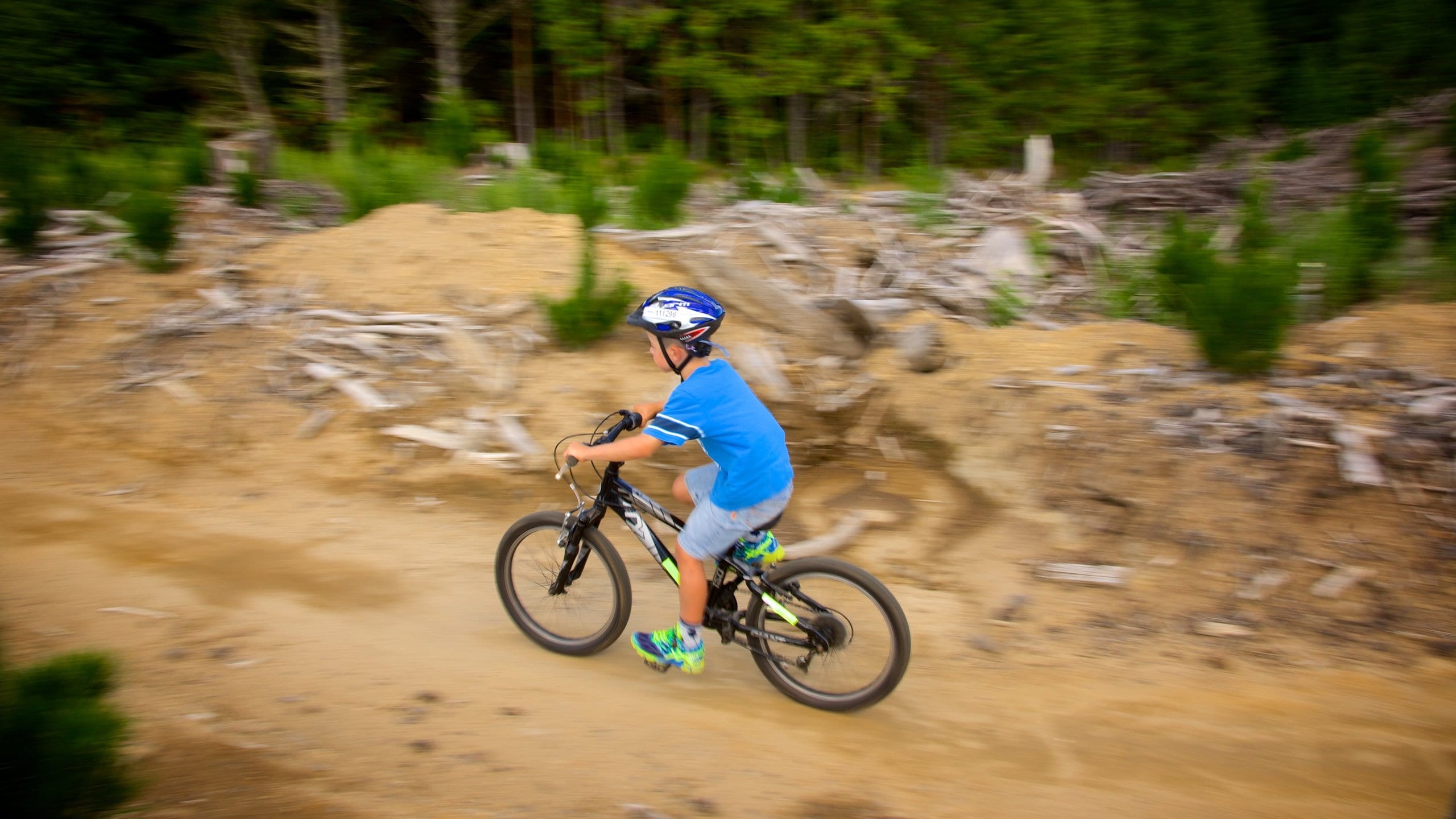 Redwoods Whakarewarewa Forest which includes mountain biking as well as an individual child