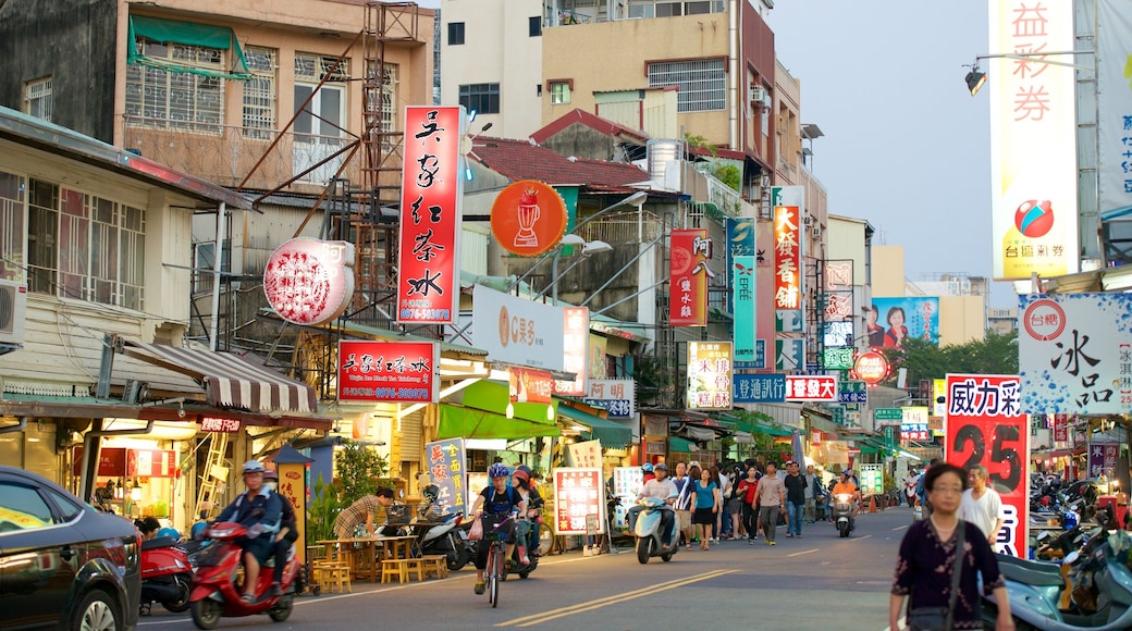 Tainan featuring central business district, signage and a city