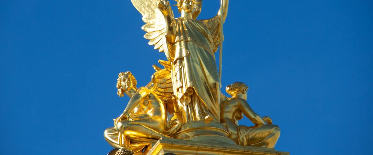 Paris showing heritage elements and a statue or sculpture