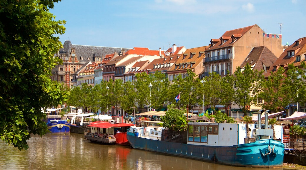 Strasbourg showing a river or creek, boating and a city